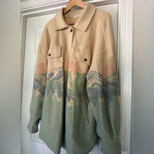 We the Free graphic shacket